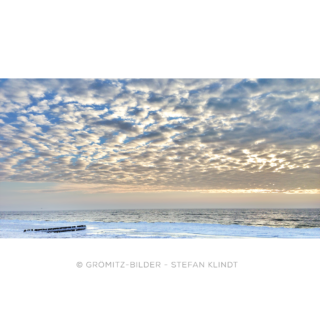 121 Grömitz Bilder - Winterhimmel über Lensterstrand